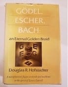 Cover of 'Gödel, Escher, Bach: An Eternal Golden Braid' featuring an intricate interplay of geometric and organic designs, symbolizing the book's exploration of logic, art, and science