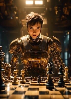 humanoid robot playing chess