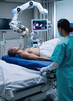 robot performing a surgery
